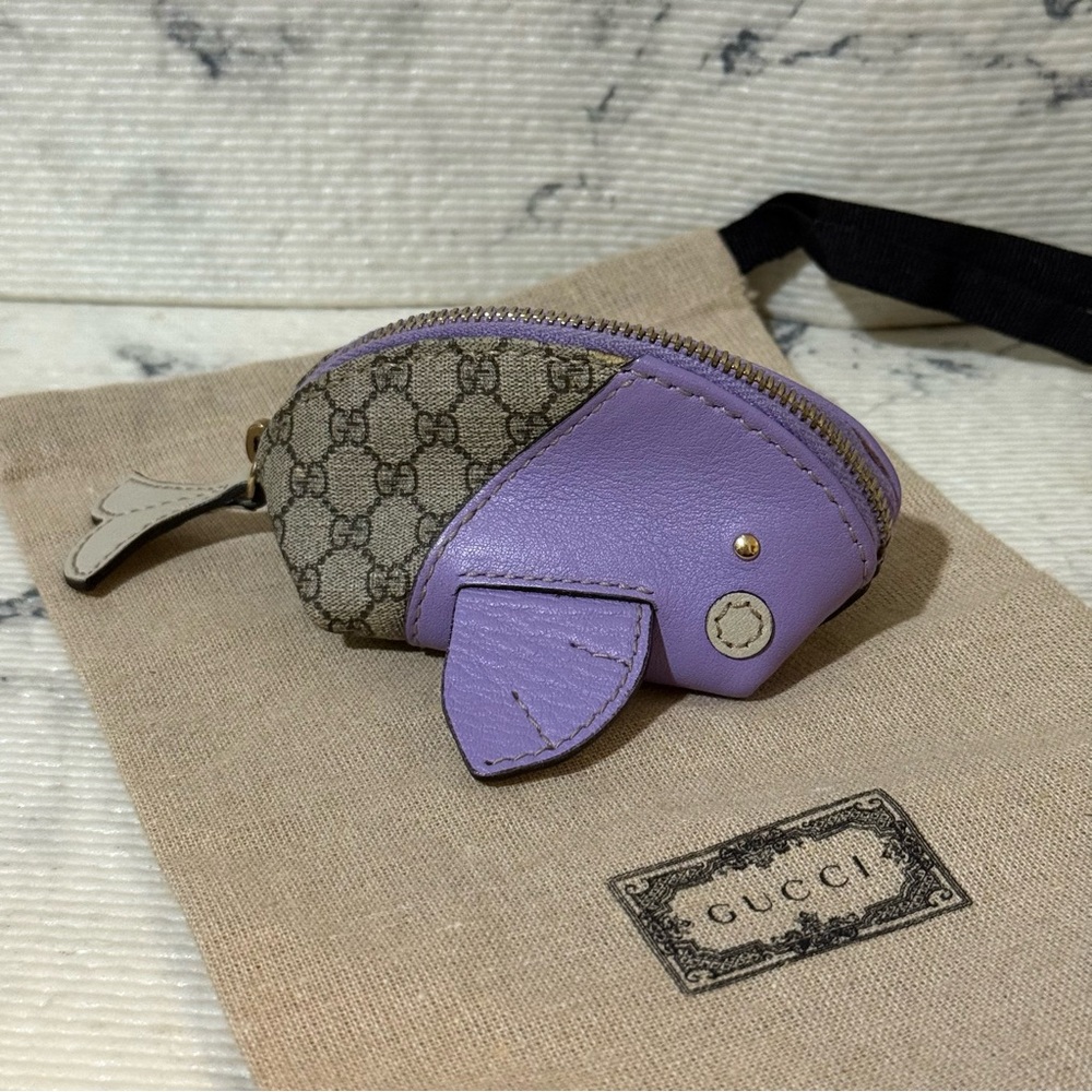 Gucci GG Supreme Monogram Coin Purse Whale: Purple (EUC) - Picture 15 of 15